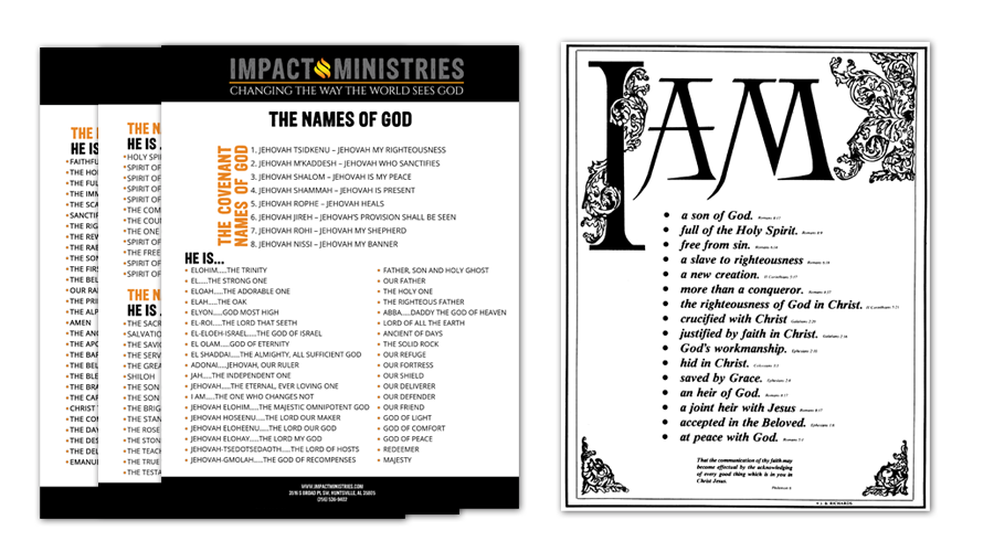 Names of God and I AM poster